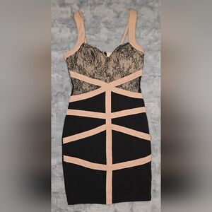 Lace Be More Than Friends Dress - Black/combo